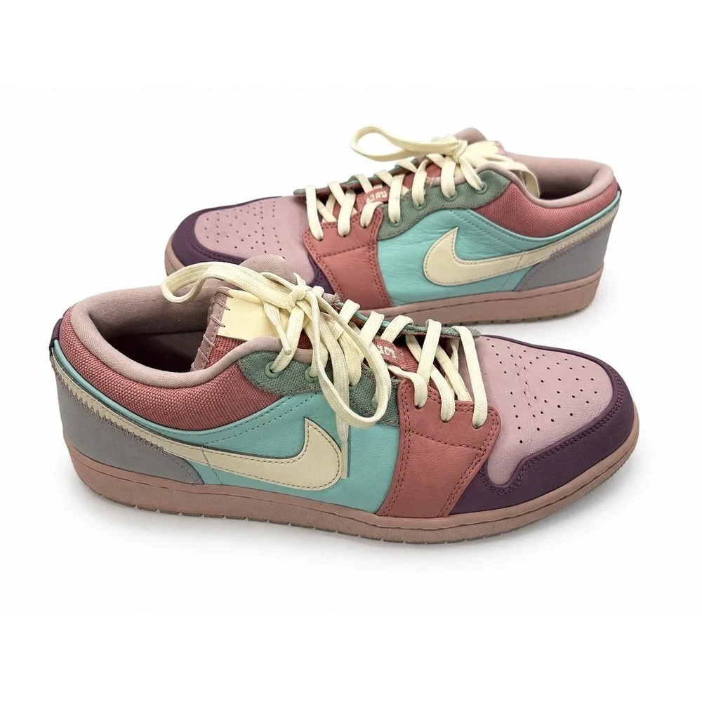 Jordan 1 Low SE Easter Pastel DJ5196-615 Mens Size 12 Multicolor Missing Insoles